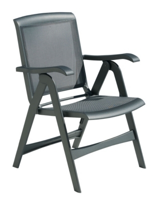 Lot de 2 fauteuils pliants multiposition résine/textilène R.VLAEMYNCK gris pour 495€